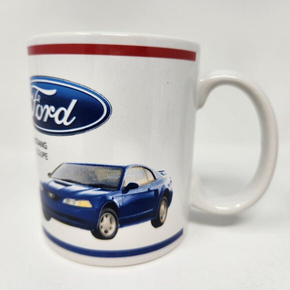 Ford 1999 Mustang Coupe Ceramic Coffee Mug White 11 Oz Official Licensed Product - Picture 4 of 8